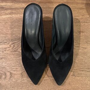 Rebecca Minkoff Black Suede Mules